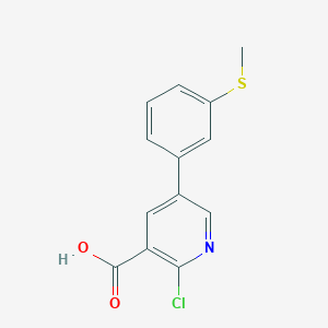 2-Chloro-5-(3-methylthiophenyl)nicotinic acid