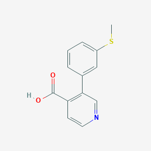 molecular formula C13H11NO2S B6389357 3-(3-Methylthiophenyl)isonicotinic acid CAS No. 1261922-25-1