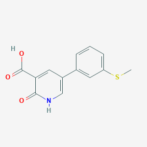 molecular formula C13H11NO3S B6389364 2-Hydroxy-5-(3-methylthiophenyl)nicotinic acid CAS No. 1262005-52-6