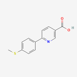 molecular formula C13H11NO2S B6389380 6-(4-Methylthiophenyl)nicotinic acid CAS No. 1261951-05-6