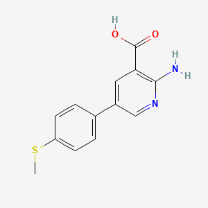 2-Amino-5-(4-methylthiophenyl)nicotinic acid