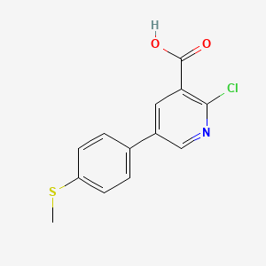 2-Chloro-5-(4-methylthiophenyl)nicotinic acid