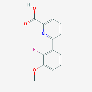 molecular formula C13H10FNO3 B6389446 6-(2-Fluoro-3-methoxyphenyl)picolinic acid CAS No. 1261906-33-5