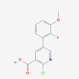 molecular formula C13H9ClFNO3 B6389472 MFCD18317486 CAS No. 1261959-76-5