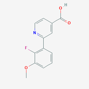 molecular formula C13H10FNO3 B6389474 MFCD18317471 CAS No. 1261969-50-9