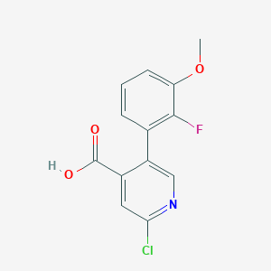 molecular formula C13H9ClFNO3 B6389478 MFCD18317487 CAS No. 1261999-86-3