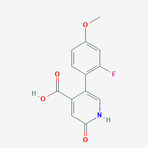 molecular formula C13H10FNO4 B6389504 5-(2-Fluoro-4-methoxyphenyl)-2-hydroxyisonicotinic acid CAS No. 1261961-45-8