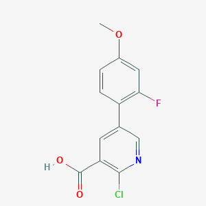 molecular formula C13H9ClFNO3 B6389564 MFCD18317501 CAS No. 1261959-88-9