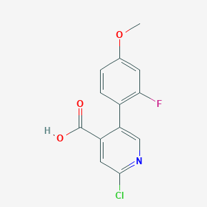 molecular formula C13H9ClFNO3 B6389566 MFCD18317502 CAS No. 1261896-99-4