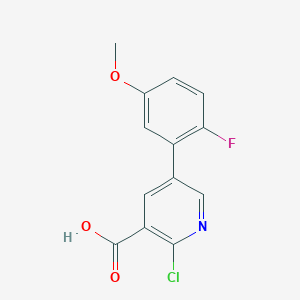 molecular formula C13H9ClFNO3 B6389598 MFCD18317518 CAS No. 1261922-70-6