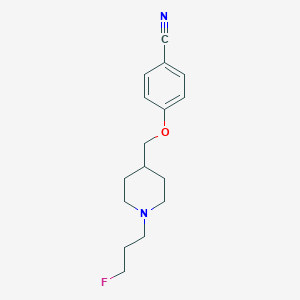 molecular formula C16H21FN2O B063896 1-(3-氟丙基)-4-(4-氰基苯氧基甲基)哌啶 CAS No. 180847-28-3