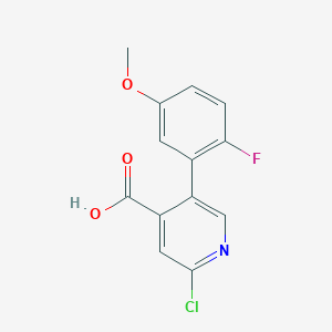 molecular formula C13H9ClFNO3 B6389607 MFCD18317519 CAS No. 1261897-01-1