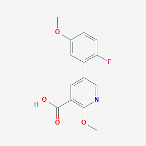 5-(2-Fluoro-5-methoxyphenyl)-2-methoxynicotinic acid