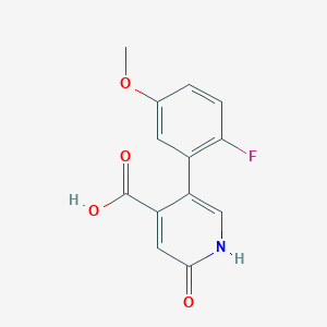 5-(2-Fluoro-5-methoxyphenyl)-2-hydroxyisonicotinic acid