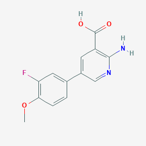 2-Amino-5-(3-fluoro-4-methoxyphenyl)pyridine-3-carboxylic acid