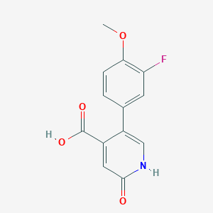 5-(3-Fluoro-4-methoxyphenyl)-2-hydroxyisonicotinic acid