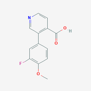 molecular formula C13H10FNO3 B6389668 MFCD18317521 CAS No. 1261959-90-3