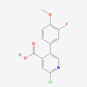 2-CHLORO-5-(3-FLUORO-4-METHOXYPHENYL)ISONICOTINIC ACID