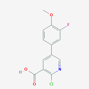 molecular formula C13H9ClFNO3 B6389699 MFCD18317533 CAS No. 1261951-26-1