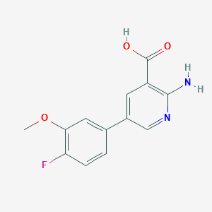 2-Amino-5-(4-fluoro-3-methoxyphenyl)pyridine-3-carboxylic acid