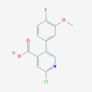 molecular formula C13H9ClFNO3 B6389739 MFCD18317551 CAS No. 1261903-77-8