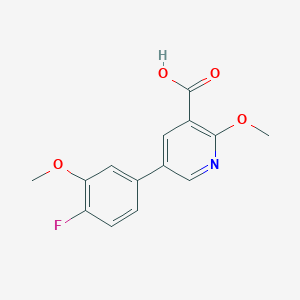 molecular formula C14H12FNO4 B6389748 MFCD18317549 CAS No. 1261959-96-9