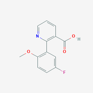 molecular formula C13H10FNO3 B6389752 2-(5-FLUORO-2-METHOXYPHENYL)NICOTINIC ACID CAS No. 1255636-28-2