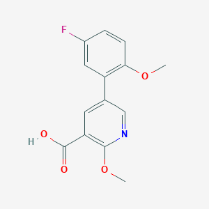 molecular formula C14H12FNO4 B6389766 MFCD18317559 CAS No. 1261923-24-3