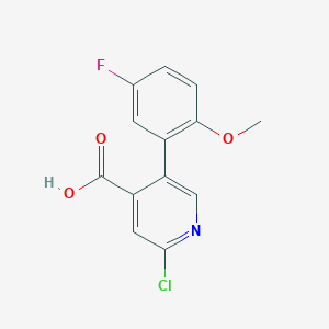 2-Chloro-5-(5-fluoro-2-methoxyphenyl)pyridine-4-carboxylic acid