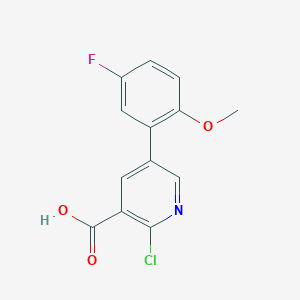 molecular formula C13H9ClFNO3 B6389811 MFCD18317560 CAS No. 1261898-98-9