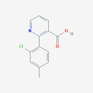 molecular formula C13H10ClNO2 B6389829 2-(2-Chloro-4-methylphenyl)pyridine-3-carboxylic acid CAS No. 1258633-24-7