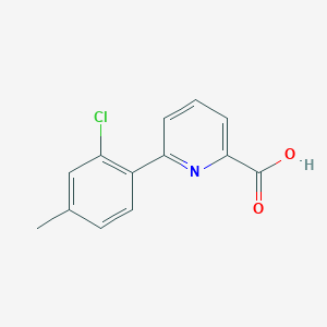 molecular formula C13H10ClNO2 B6389843 6-(2-Chloro-4-methylphenyl)picolinic acid CAS No. 1261934-15-9