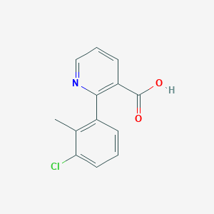 molecular formula C13H10ClNO2 B6389883 2-(3-Chloro-2-methylphenyl)pyridine-3-carboxylic acid CAS No. 57469-61-1