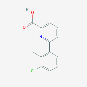 molecular formula C13H10ClNO2 B6389914 6-(3-Chloro-2-methylphenyl)picolinic acid CAS No. 1261949-93-2