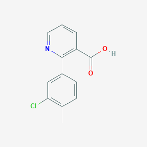 molecular formula C13H10ClNO2 B6389967 2-(3-Chloro-4-methylphenyl)pyridine-3-carboxylic acid CAS No. 1261923-49-2