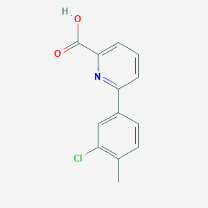 molecular formula C13H10ClNO2 B6389990 6-(3-Chloro-4-methylphenyl)picolinic acid CAS No. 1262006-05-2