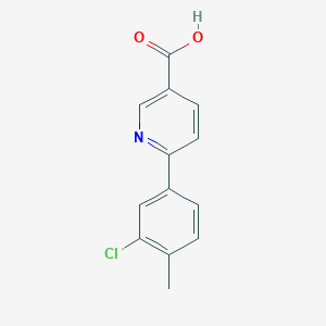 molecular formula C13H10ClNO2 B6390016 6-(3-Chloro-4-methylphenyl)pyridine-3-carboxylic acid CAS No. 1261983-13-4