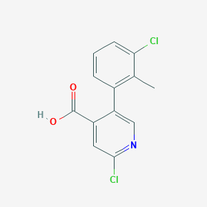 2-Chloro-5-(3-chloro-2-methylphenyl)isonicotinic acid, 95%