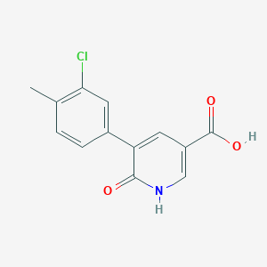 molecular formula C13H10ClNO3 B6390023 5-(3-Chloro-4-methylphenyl)-6-hydroxynicotinic acid CAS No. 1261899-01-7