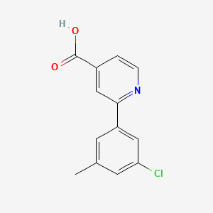 molecular formula C13H10ClNO2 B6390054 2-(3-Chloro-5-methylphenyl)pyridine-4-carboxylic acid CAS No. 1261909-31-2