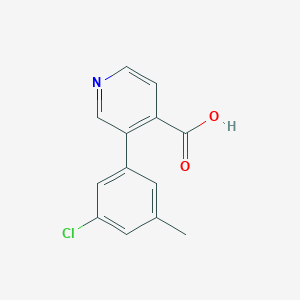 molecular formula C13H10ClNO2 B6390059 3-(3-Chloro-5-methylphenyl)pyridine-4-carboxylic acid CAS No. 1261899-02-8