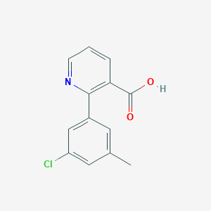 molecular formula C13H10ClNO2 B6390060 2-(3-Chloro-5-methylphenyl)pyridine-3-carboxylic acid CAS No. 1261923-65-2