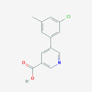 molecular formula C13H10ClNO2 B6390068 5-(3-Chloro-5-methylphenyl)pyridine-3-carboxylic acid CAS No. 1261983-57-6