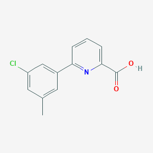 molecular formula C13H10ClNO2 B6390080 6-(3-Chloro-5-methylphenyl)picolinic acid CAS No. 1261978-19-1