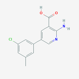 2-Amino-5-(3-chloro-5-methylphenyl)pyridine-3-carboxylic acid