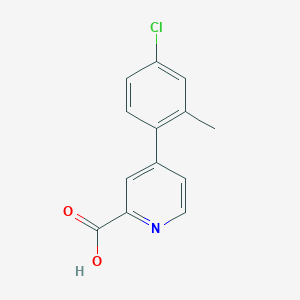 molecular formula C13H10ClNO2 B6390152 4-(4-Chloro-2-methylphenyl)picolinic acid CAS No. 1261890-61-2