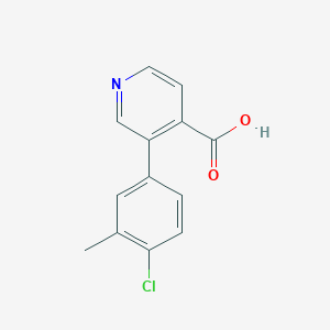 molecular formula C13H10ClNO2 B6390207 3-(4-Chloro-3-methylphenyl)pyridine-4-carboxylic acid CAS No. 1261899-08-4