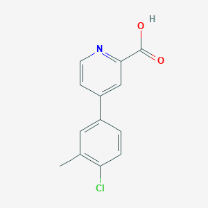 molecular formula C13H10ClNO2 B6390223 4-(4-Chloro-3-methylphenyl)picolinic acid CAS No. 1261899-09-5