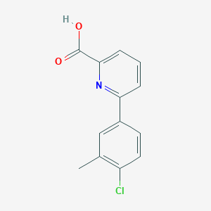 molecular formula C13H10ClNO2 B6390240 6-(4-Chloro-3-methylphenyl)picolinic acid CAS No. 1261904-71-5