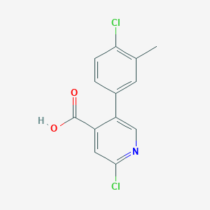 2-Chloro-5-(4-chloro-3-methylphenyl)isonicotinic acid, 95%